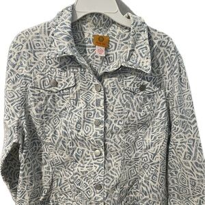 Women's Blue Patterned Jacket